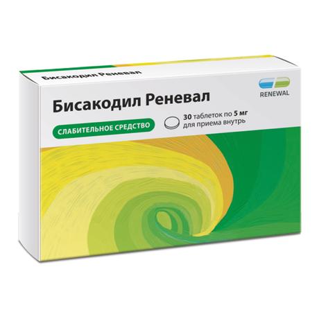Фото Бисакодил Реневал, таблетки 5 мг, 30 шт.