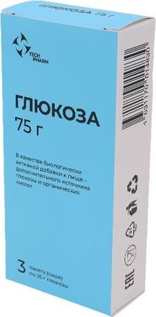 Фото Глюкоза, порошок саше-пакет 25 г, 3 шт.