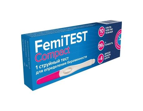 Фото Femitest Компакт Тест на беременность струйный 10 мМЕ/мл