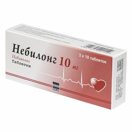 Фото Небилонг, таблетки 10 мг, 30 шт.