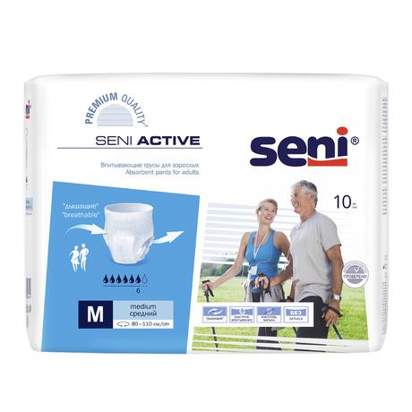 Фото Seni Active, трусы впитывающие для взрослых (M), 10 шт.