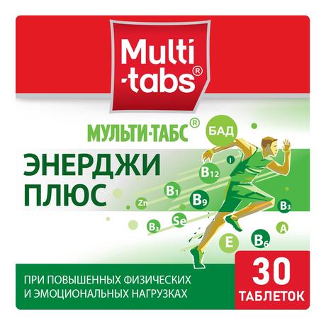 Фото Мульти-табс Энерджи Плюс, таблетки покрыт. плен. об. 1516 мг, 30 шт.
