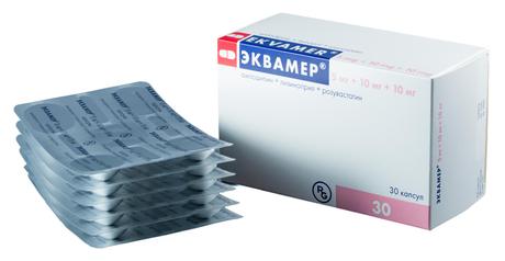 Фото Эквамер, капсулы 5 мг+10 мг+10 мг, 30 шт.