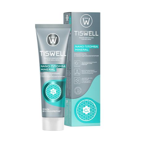 Фото TISWELL зубная паста реминерализирующая от кариеса с наногидроксиапатитом (мятная) 110 г, 1 шт.