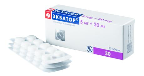 Фото Экватор, таблетки 5 мг+20 мг, 30 шт.