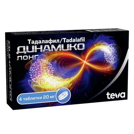 Фото Динамико Лонг таблетки, покрытые пленочной оболочкой 20 мг, 4 шт.