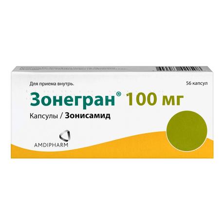 Фото Зонегран, капсулы 100 мг, 56 шт.