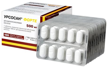Фото Урсосан Форте, таблетки покрыт. плен. об. 500 мг, 100 шт.