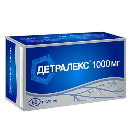 Фото Детралекс, таблетки покрыт. плен. об. 1000 мг, 60 шт.