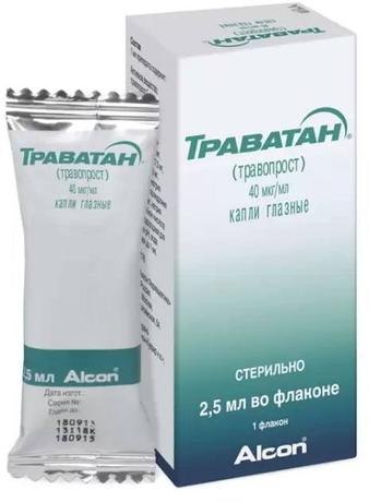 Фото Траватан, капли глазные 40 мкг/мл, 2.5 мл
