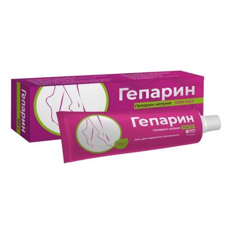 Фото Гепарин гель для наружного применения 1000 МЕ/г 100 г, 1 шт.