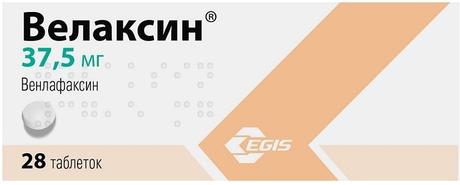 Фото Велаксин, таблетки 37,5 мг, 28 шт.