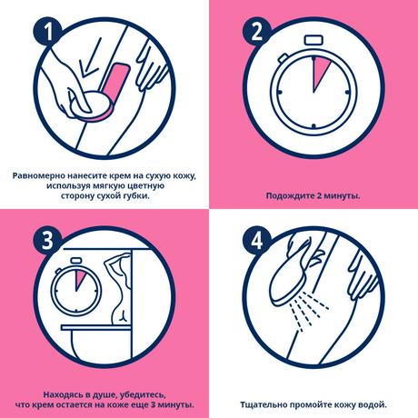 Фото Veet MINIMA, крем для депиляции в душе для чувствительной кожи, 150 мл