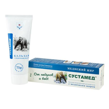 Фото Сустамед, бальзам косметический для кожи тела с медвежьим жиром, 75 г