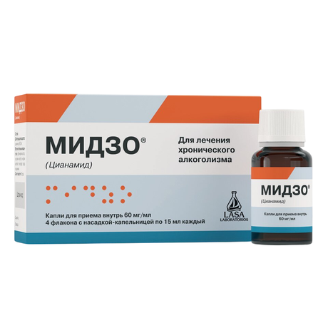 Фото Мидзо, капли 60 мг/мл, флаконы 15 мл, 4 шт.