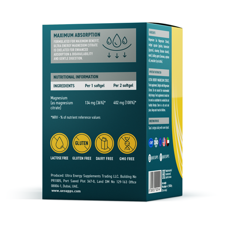 Фото UESUPPS Ультра Энерджи Магния Цитрат, капсулы, 90 шт.