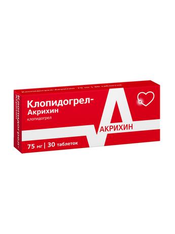 Фото Клопидогрел-Акрихин, таблетки покрыт. плен. об. 75 мг, 30 шт.
