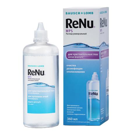 Фото Раствор для линз ReNu MPS (для чувствительных глаз), 360 мл