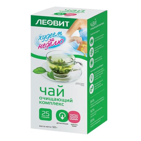 Фото Леовит Худеем за неделю Чай очищающий комплекс, пакетики,  25 шт.
