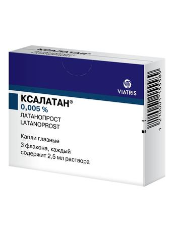 Фото Ксалатан, капли глазные 0,005%, флакон-капельницы 2,5 мл, 3 шт.