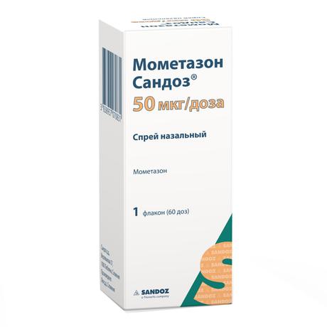 Фото Мометазон Сандоз, спрей назальный 50 мкг/доза, 60 доз