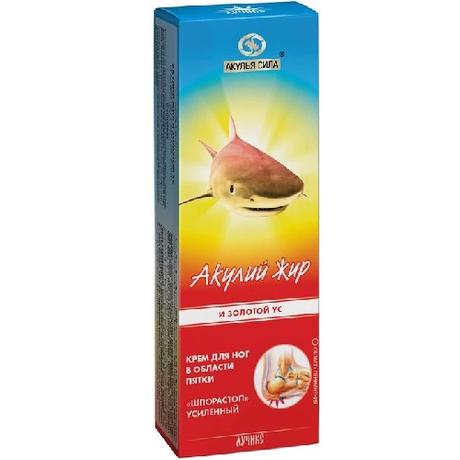 Фото Акулий жир и Золотой ус, крем для ног при пяточной шпоре, 75 мл
