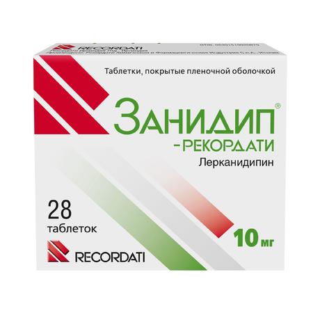 Фото Занидип-Рекордати, таблетки покрыт. плен. об. 10 мг, 28 шт.