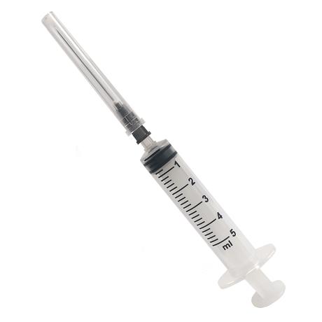 Фото Шприц одноразовый,. стерильный 3-х трехкомпонентный  Луер 5 мл с иглой 22G (0,7х 40мм), 100 шт.