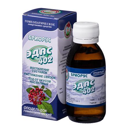 Фото Бриорус Эдас-402, для лечения воспалений суставов, растяжений связок, оподельдок гомеопатический, 100 мл