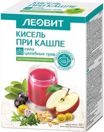 Фото Леовит, кисель диетический при кашле 20 г, 5 шт.