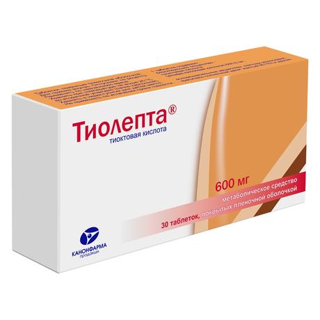 Фото Тиолепта таблетки, покрытые пленочной оболочкой 600 мг, 30 шт.