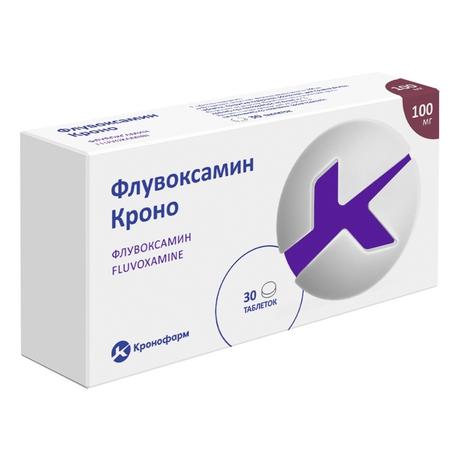 Фото Флувоксамин Кроно таблетки, покрытые пленочной оболочкой 100 мг, 30 шт.