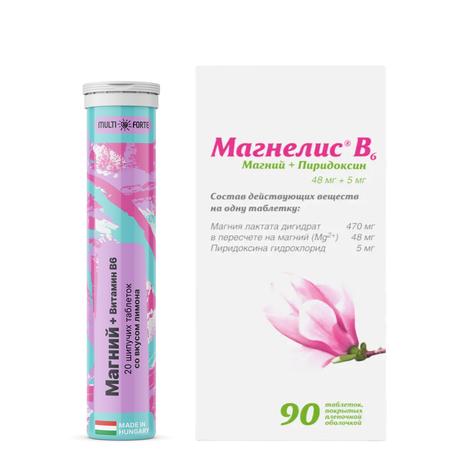 Фото Набор Магнелис B6 х90 и Магний+Витамин В6 BioForte х20
