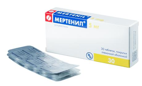 Фото Мертенил, таблетки покрыт. плен. об. 5 мг, 30 шт.