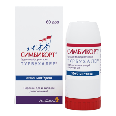 Фото Симбикорт Турбухалер, порошок для ингаляций 320 мкг+9 мкг/доза, 60 доз