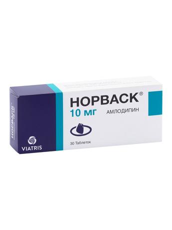 Фото Норваск, таблетки 10 мг, 30 шт.