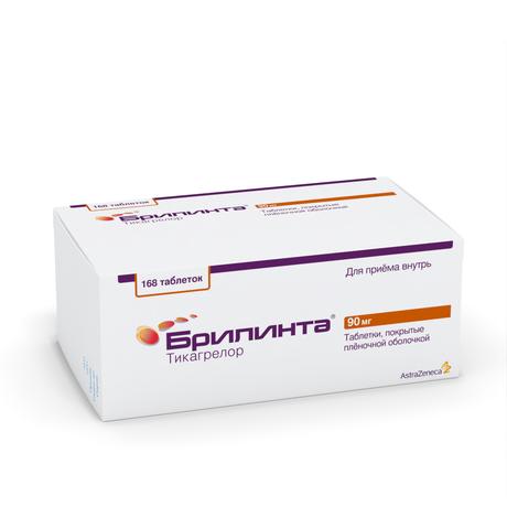 Фото Брилинта, таблетки покрыт. плен. об. 90 мг, 168 шт.