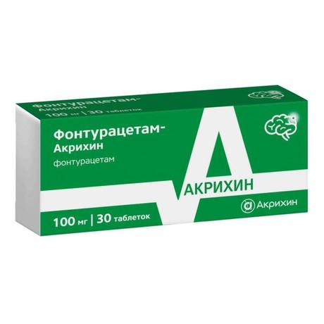 Фото Фонтурацетам-Акрихин, таблетки 100 мг, 30 шт.