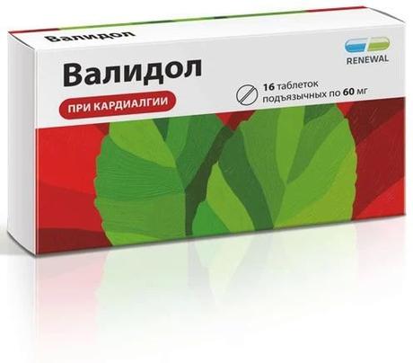 Фото Валидол, таблетки подъязычные 60 мг, 16 шт.