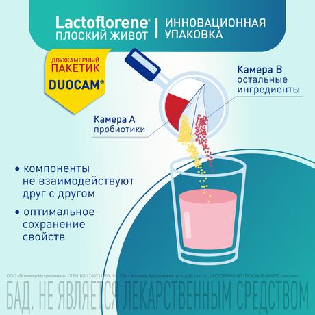 Фото Lactoflorene Плоский живот, порошок, пакетики 4 г, 20 шт.
