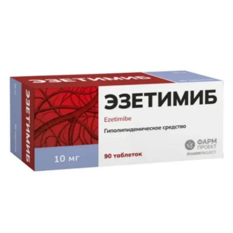 Фото Эзетимиб, таблетки 10 мг, 90 шт.