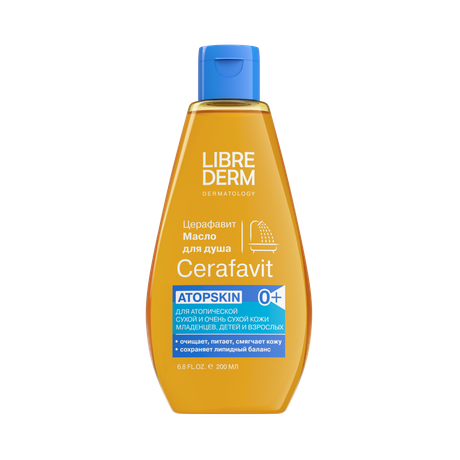 Фото Либридерм Cerafavit, масло для душа (с церамидами и пребиотиком), 200 мл