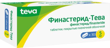 Фото Финастерид-Тева, таблетки покрыт. плен. об. 5 мг, 30 шт.