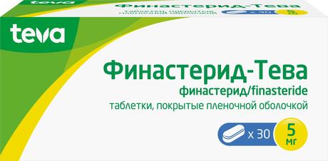 Фото Финастерид-Тева, таблетки покрыт. плен. об. 5 мг, 30 шт.
