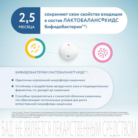 Фото ЛактоБаланс Кидс, таблетки жевательные 444 мг, 10 шт.