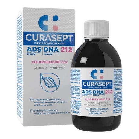 Фото Curasept ADS DNA 212 ополаскиватель для полости рта (хлоргексидин 0,12%), 200 мл