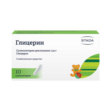 Фото Глицерин, суппозитории ректальные 1,24 г (Нижфарм), 10 шт.