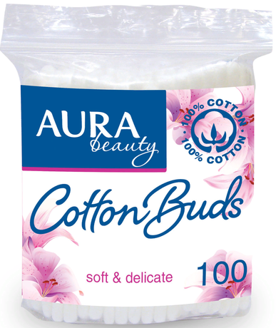 Фото Aura, ватные палочки, 100 шт.