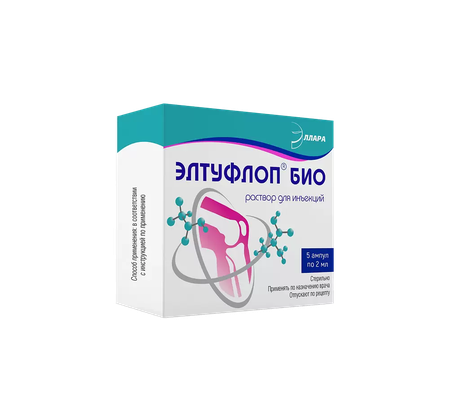 Фото Элтуфлоп Био, раствор для инъекций, ампулы 2 мл, 5 шт.
