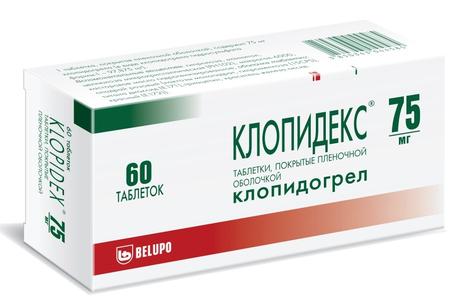 Фото Клопидекс, таблетки покрыт. плен. об. 75 мг, 60 шт.